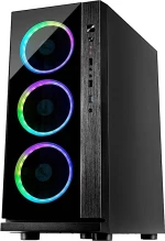 Inter-Tech W-Iii Rgb Πύργος Μαύρος (Μαύρο)