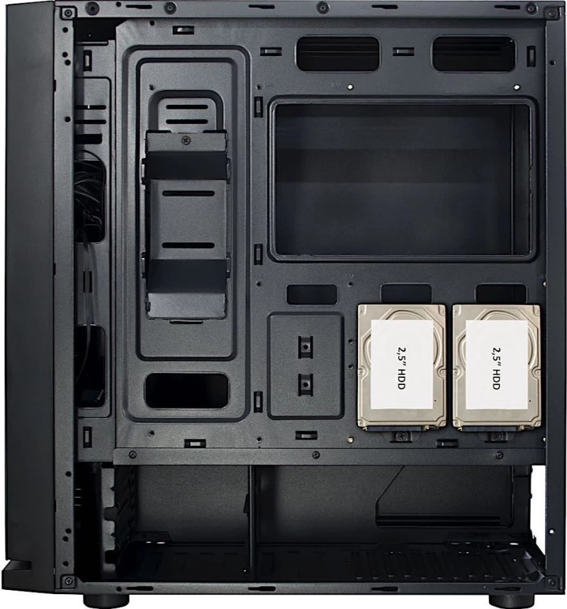 Inter-Tech W-Iii Rgb Πύργος Μαύρος (Μαύρο)
