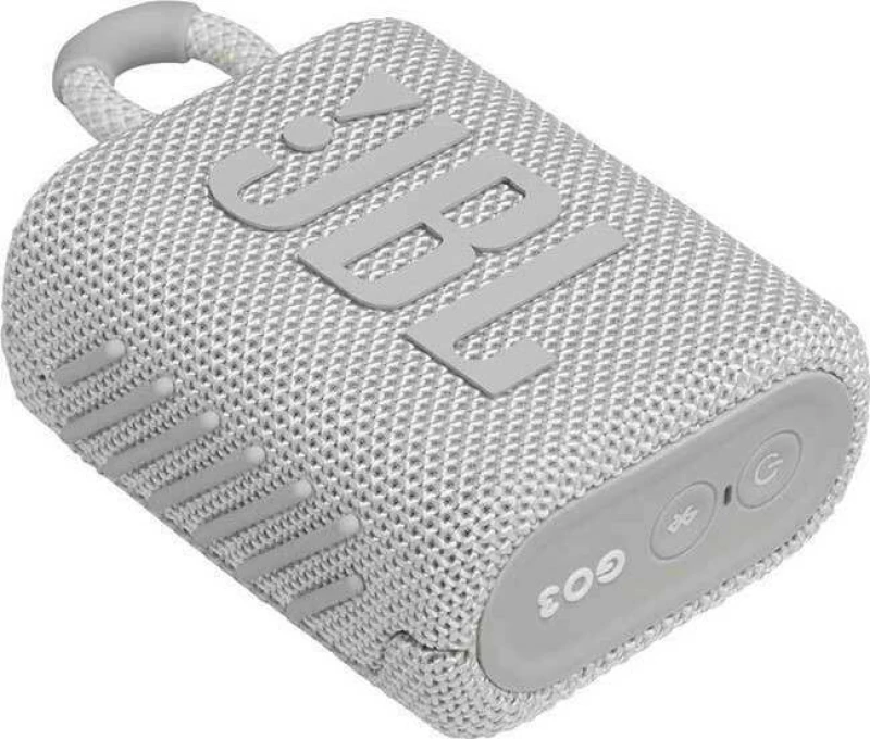 JBL Go 3 Αδιάβροχο Ηχείο Bluetooth 4.2W με 5 ώρες Λειτουργίας White