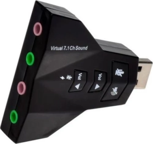 USB Εξωτερική Κάρτα Ήχου Virtual 7.1ch Double Headset