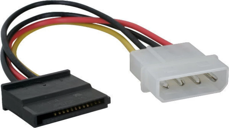 Καλώδιο Τροφοδοσίας 4 pin IDE Αρσενικό Molex σε SATA Θηλυκό (20cm) (OEM)