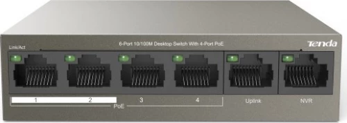Network Switch Tenda 6-Port Fe Tef1106P-4-63W 58W (4X Poe)