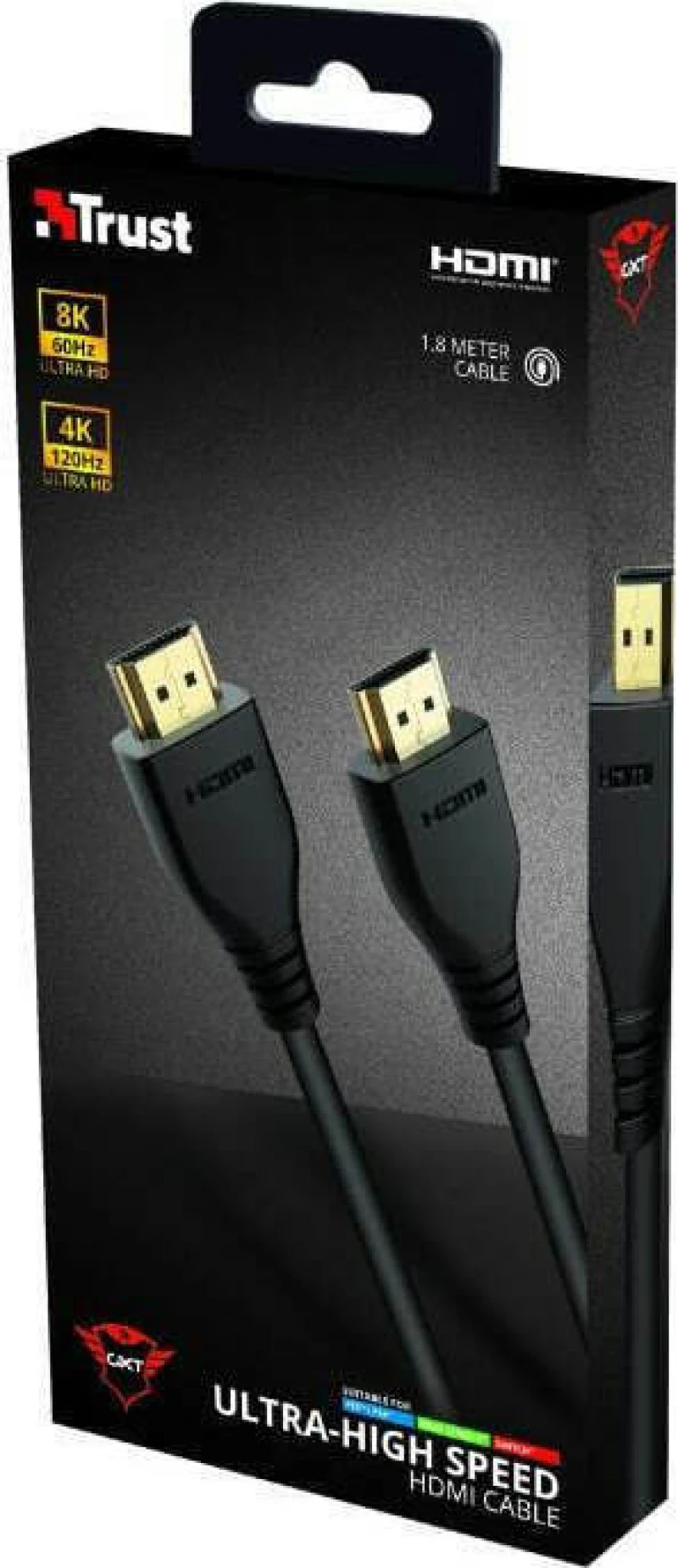 Trust HDMI 2.1 Cable HDMI male - HDMI male 1.8m Μαύρο