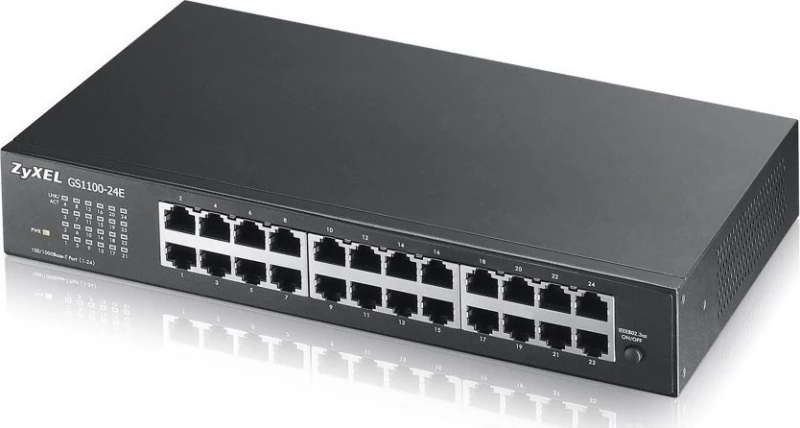 Zyxel Switch Gs-1100-24E, 24 Ports 10/100/1000Mbps, Enterprise Lan Switch, Rackmount, 2Yw.