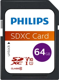 Philips SDXC 64GB Class 10 U1 with Adapter