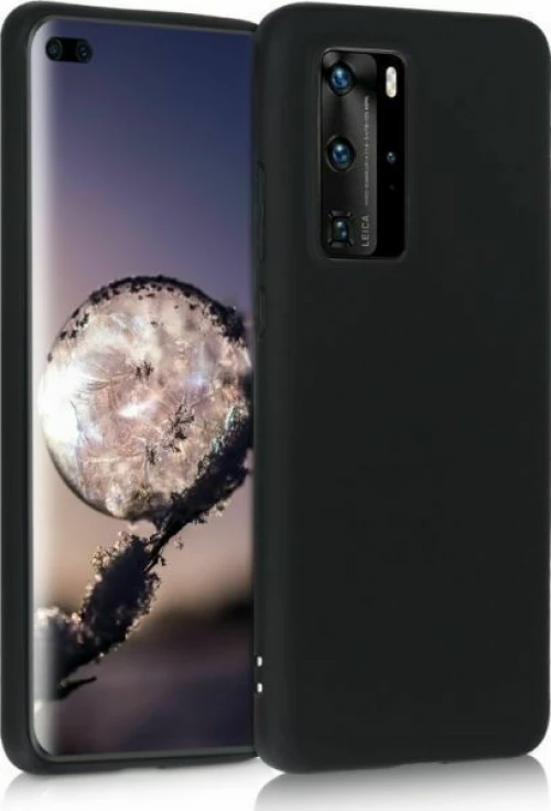 Θήκη Σιλικόνης Για Huawei P40 Pro Μαύρη