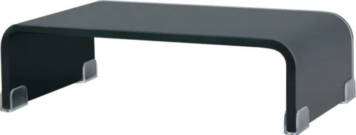 vidaXL Βάση Τηλεόρασης/Οθόνης Μαύρη 40 x 25 x 11 εκ. Γυάλινη
