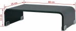 vidaXL Βάση Τηλεόρασης/Οθόνης Μαύρη 40 x 25 x 11 εκ. Γυάλινη