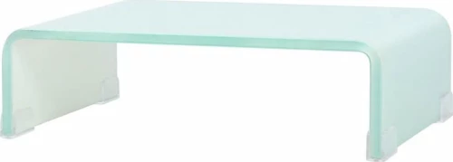 vidaXL Βάση Τηλεόρασης/Οθόνης Λευκή 40 x 25 x 11 εκ. Γυάλινη