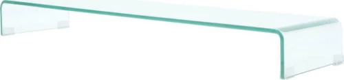 vidaXL Βάση Τηλεόρασης/Οθόνης Διάφανη 110 x 30 x 13 εκ. Γυάλινη