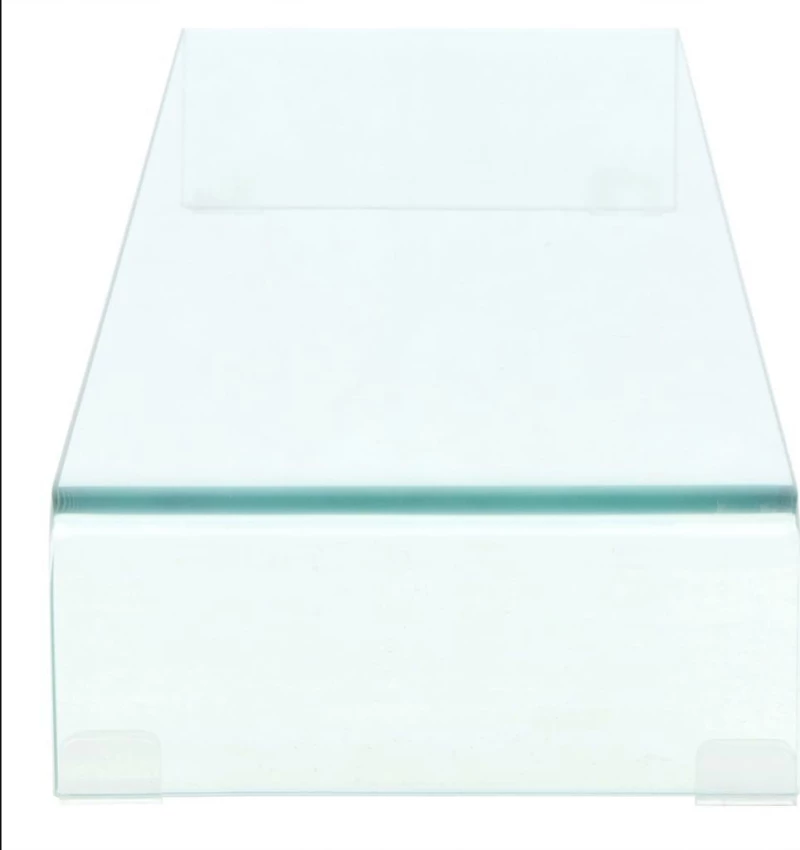 vidaXL Βάση Τηλεόρασης/Οθόνης Διάφανη 110 x 30 x 13 εκ. Γυάλινη