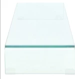 vidaXL Βάση Τηλεόρασης/Οθόνης Διάφανη 110 x 30 x 13 εκ. Γυάλινη