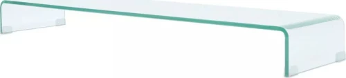 vidaXL Βάση Τηλεόρασης/Οθόνης Διάφανη 120 x 30 x 13 εκ. Γυάλινη