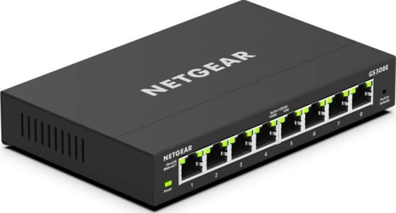 Netgear GS308E Διαχειρίσιμος Gigabit Ethernet (10/100/1000) Μαύρος (Μαύρο)