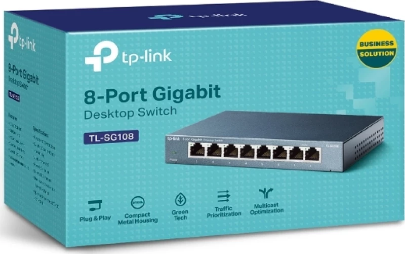 Tp-Link Tl-Sg108 V6 Switch 8-Port 10/100/1000 Mbps