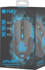 Fury Stalker Ασύρματο Gaming Ποντίκι Μαύρο