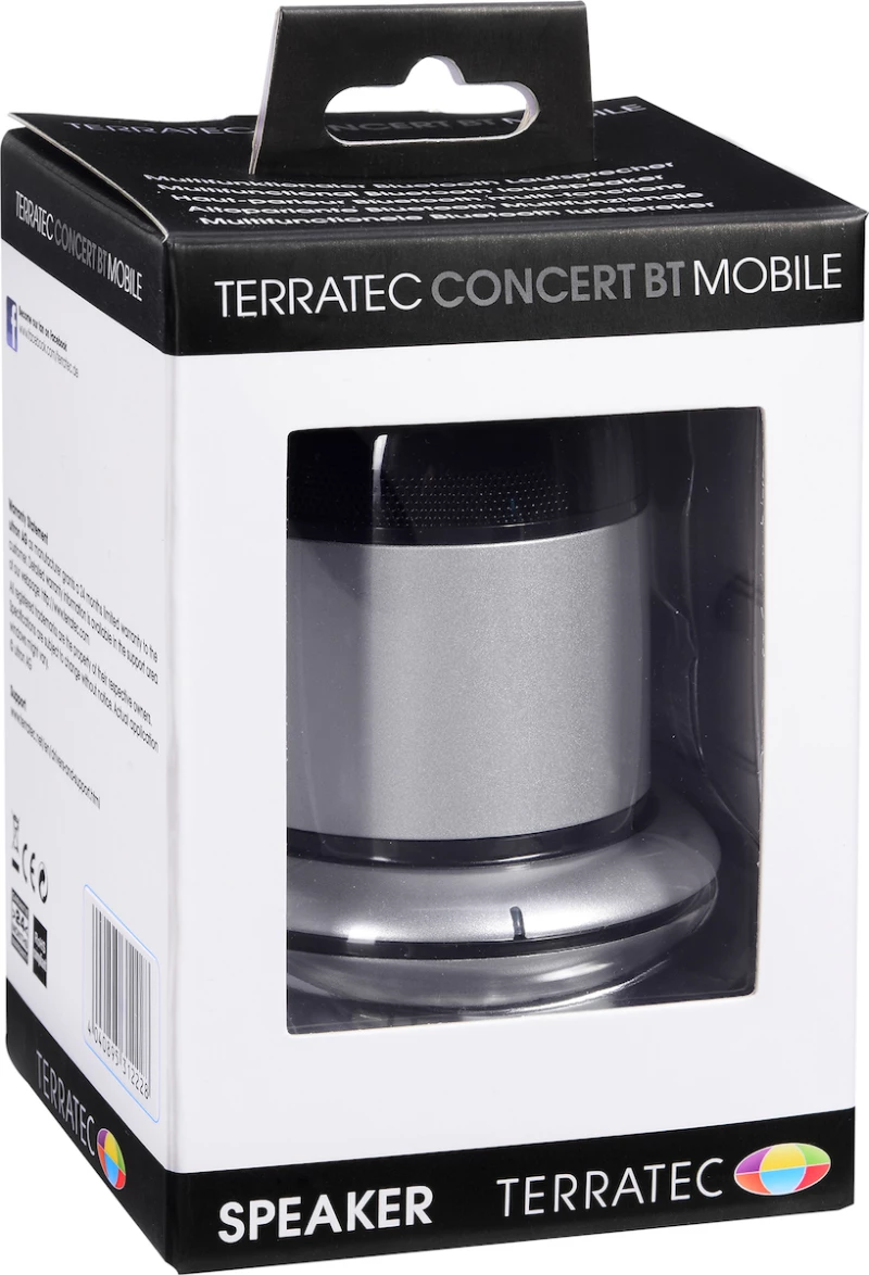 TerraTec Concert BT Mobile Ηχείο Bluetooth 2W με 10 ώρες Λειτουργίας Silver