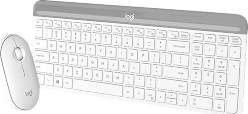 Logitech Keyboard/Mouse Wireless Mk470 White