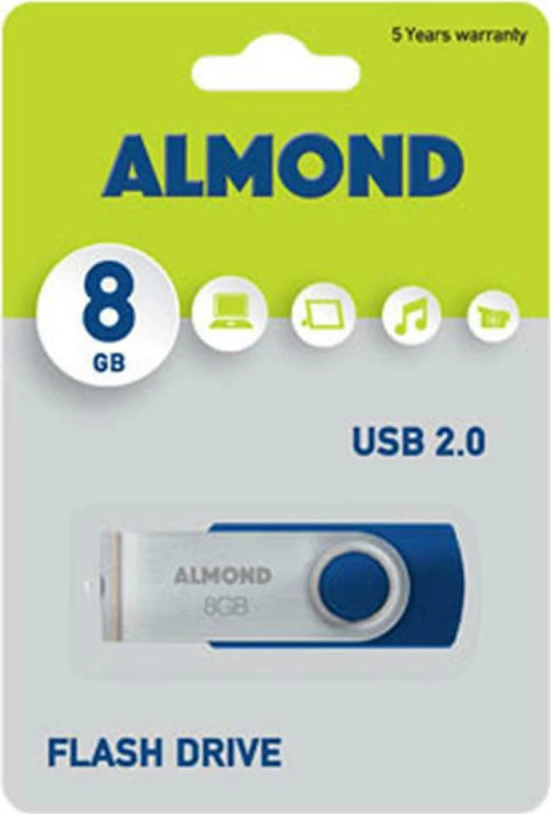 Almond Twister 8GB USB 2.0 Blue