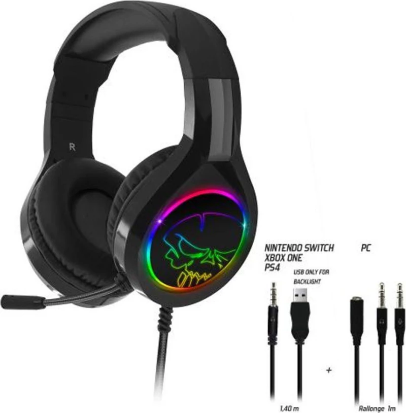 Spirit of Gamer PRO-H8 Over Ear Gaming Headset (3.5mm / USB)