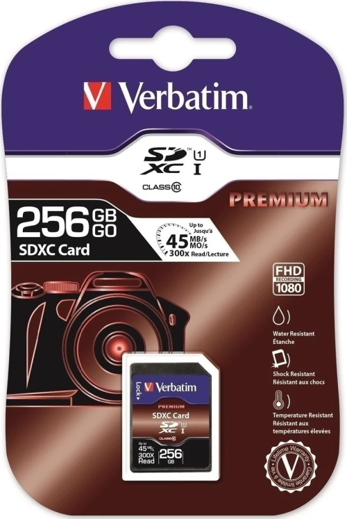 Verbatim Premium SDXC 256GB U1