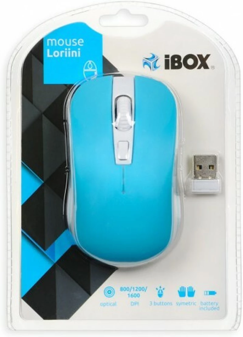 iBox Loriini Ασύρματο Ποντίκι Blue