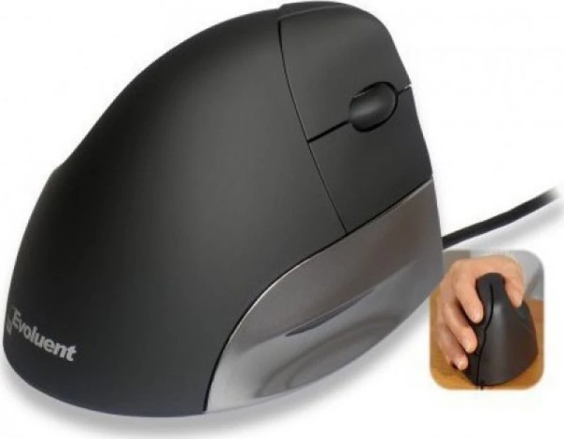 Evoluent VerticalMouse Ενσύρματο Ποντίκι Grey