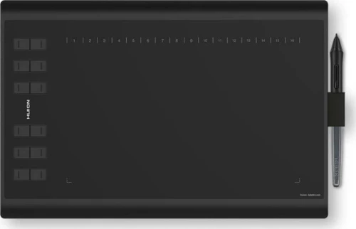 Huion Pen Tablet H1060P 10 X 6.25", Battery-Free Pen, 16 Πλήκτρα, Μαύρο 5210131027004