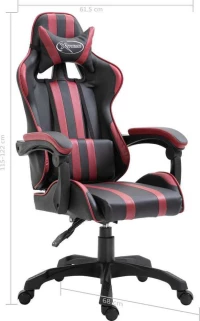 vidaXL 20215 Καρέκλα Gaming Μπορντό