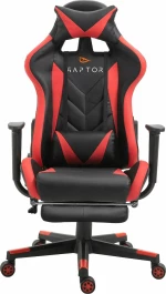 Raptor Stellar Καρέκλα Gaming Μαύρη/Κόκκινη