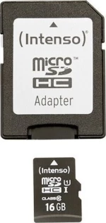 Intenso microSDHC 16GB U1 with Adapter