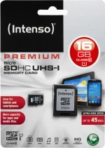 Intenso microSDHC 16GB U1 with Adapter