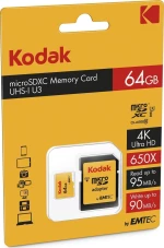 Kodak SDHC 64GB U3 With Adapter