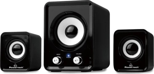 Powertech Ηχεία Essential Sound Pt-843, 2.1, 5W + 2X 3W, 3.5Mm, Μαύρα