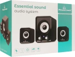 Powertech Ηχεία Essential Sound Pt-843, 2.1, 5W + 2X 3W, 3.5Mm, Μαύρα