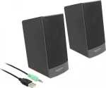 Delock Ηχεία 2.0 27001, Stereo, Usb & 3.5Mm, Μαύρα