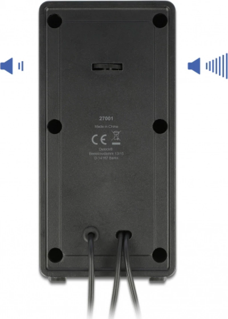 Delock Ηχεία 2.0 27001, Stereo, Usb & 3.5Mm, Μαύρα