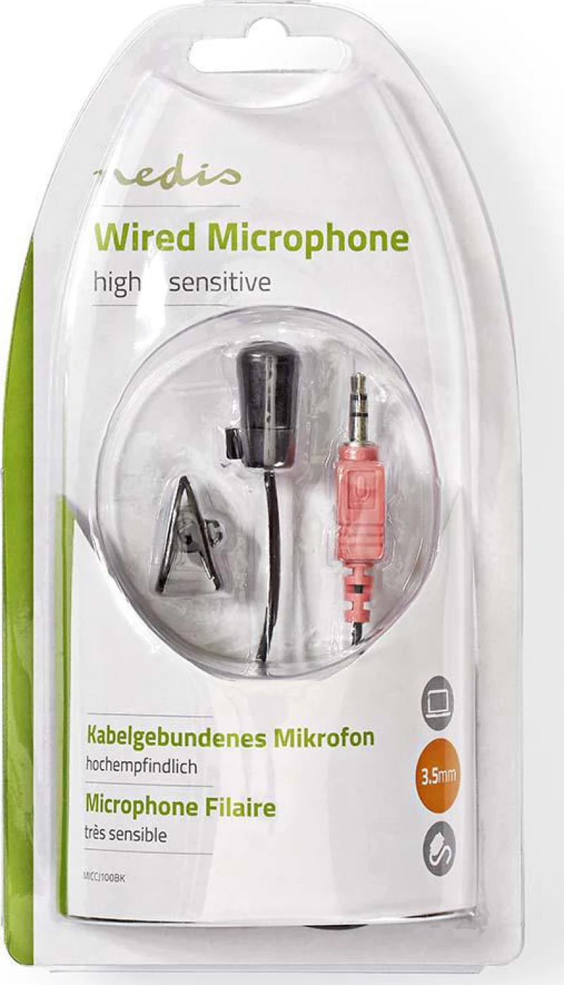 Nedis Wired Microphone Black