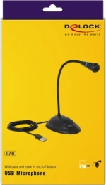 DeLOCK 65871 μικρόφωνο PC microphone Μαύρος (Μαύρο)