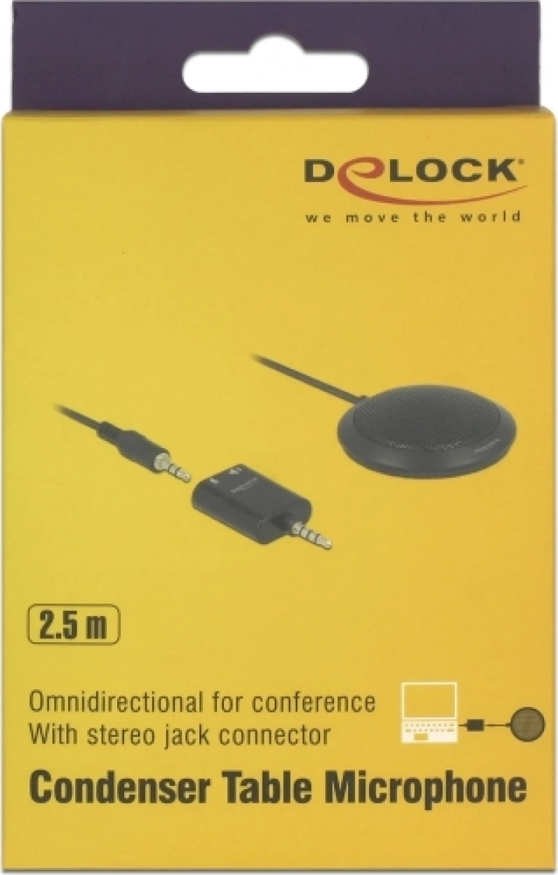 DeLOCK 65873 μικρόφωνο Table microphone Μαύρος (Μαύρο)