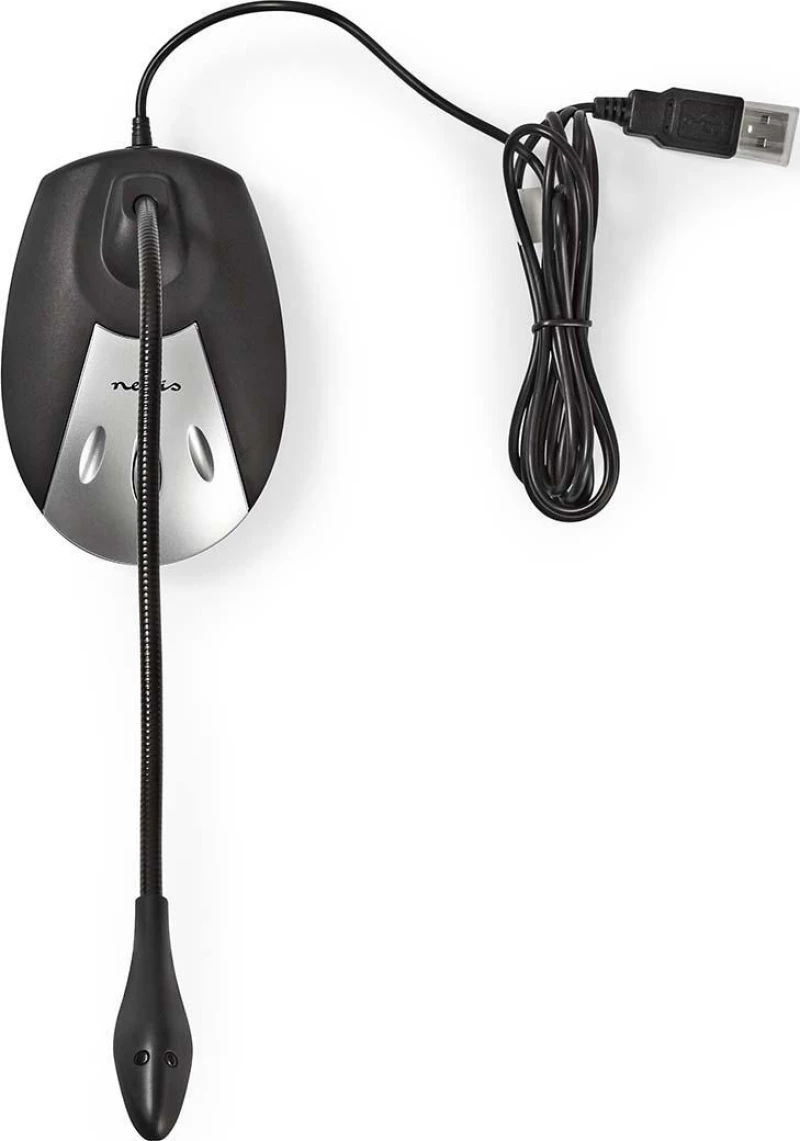 Nedis Wired Microphone USB Black/Grey