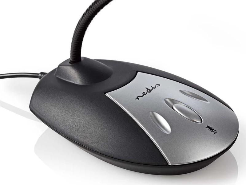 Nedis Wired Microphone USB Black/Grey