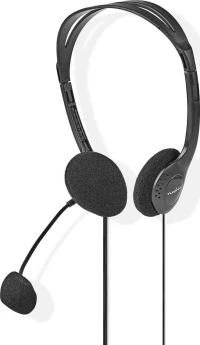 Nedis Chst100Bk Pc Headset On-Ear 2X 3.5 Mm Connectors 2.0 M Black