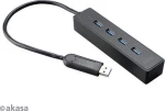 Akasa Usb 3.0 Hub Με Τέσσερις Θύρες Akasa Ak-Hb-08Bk