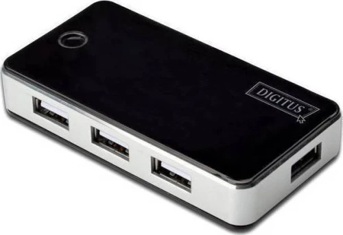 Digitus DA-70222 κατανεμητής διεπαφών 480 Mbit/s Μαύρος (Μαύρο), Άργυρος