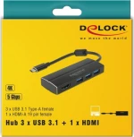 Usb Hub Delock Usb3.1 Gen1/C To 3X Usb3.0/A,Hdmi 4K 30Hz