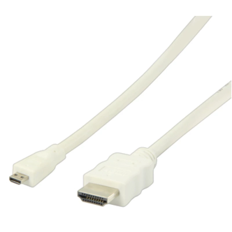 Valueline HDMI 2.0 Cable HDMI male - micro HDMI male 2m Λευκό