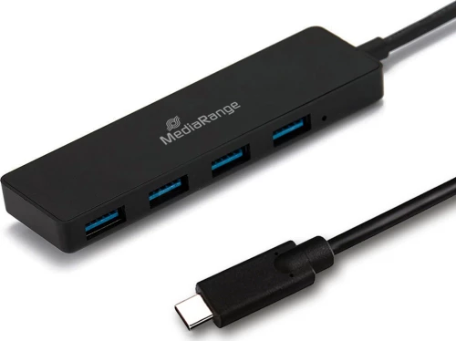 Mediarange Usb Type-C? To Usb 3.0 Hub 1:4, Bus-Powered, Black (Mrcs508)