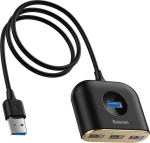 Baseus Cahub-Ay01 | Usb-A Hub Με 1X Usb 3.0, 3X Usb 2.0, Μαύρο