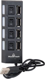 Hub 4 Port Usb 2.0V Με Διακόπτη On/Off Powertech Pt-112